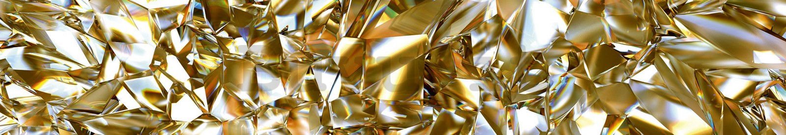 Carta da parati lavabile autoadesiva per cucina - Cristalli d'oro, 350x60 cm