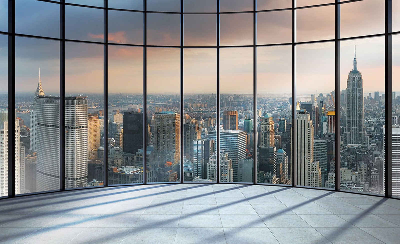 Fotomurale in TNT: Vista su New York dalla finestra - 152,5x104 cm