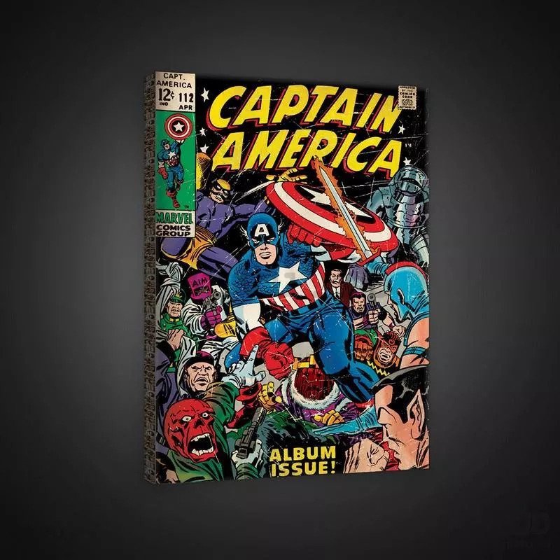 Quadro su tela: Captain America (comics) - 40x60 cm