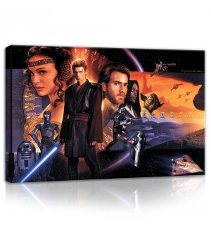 Quadro su tela: Star Wars Attack of the Clones (Poster) - 60x40 cm