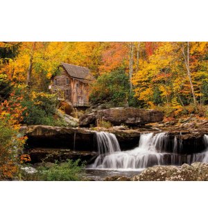 Poster: Mulino d'autunno (Glade Creek Grist Mill)