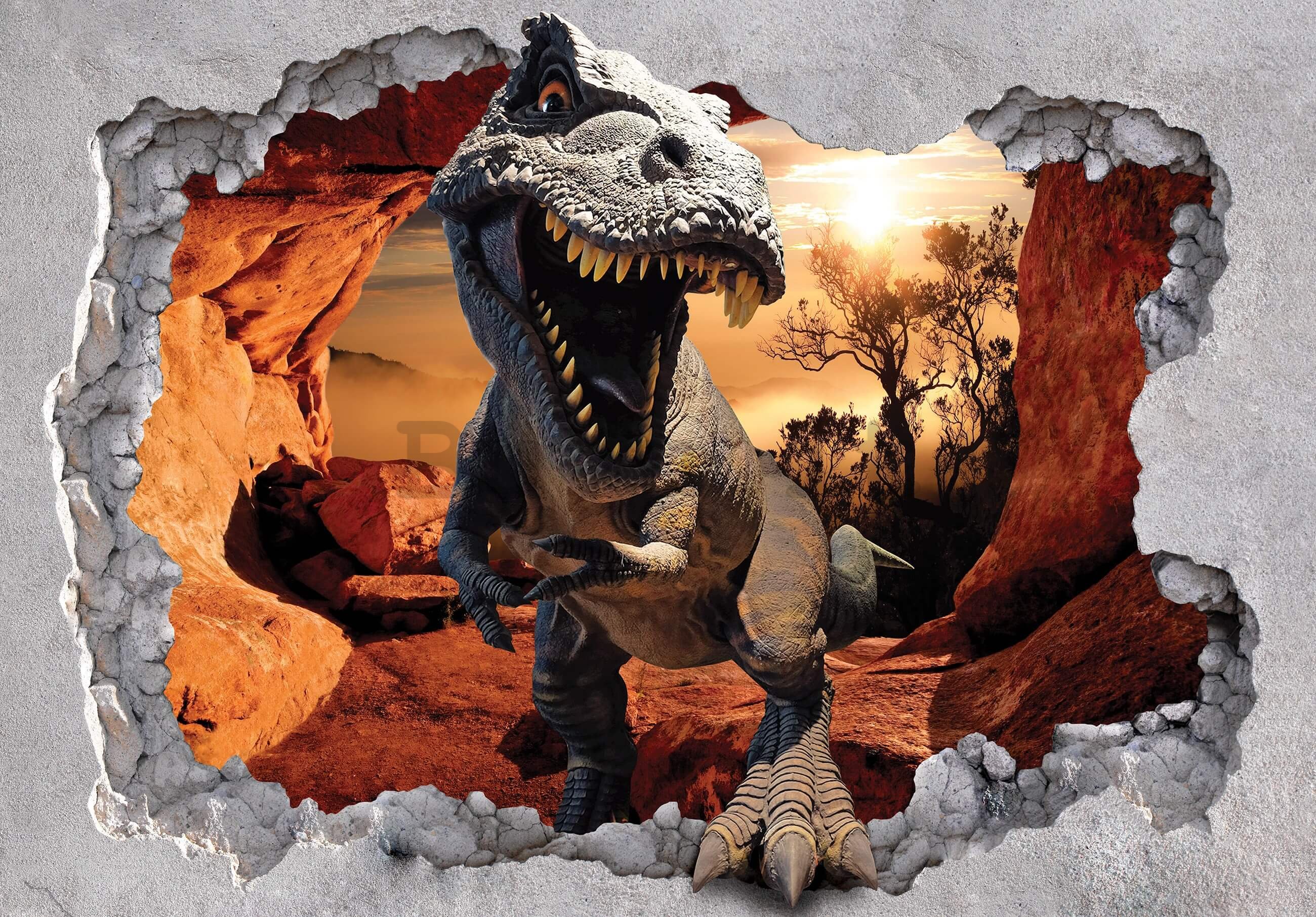 Fotomurale in TNT: Dinosauro dal muro - 254x184 cm