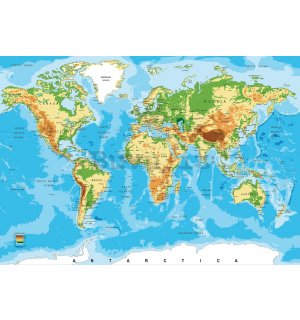 Fotomurale in TNT: Mappa del mondo classica - 152,5x104 cm