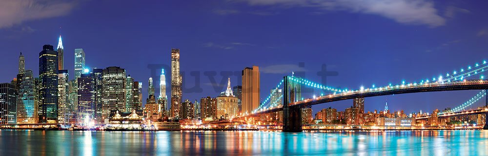Quadro su tela: Una vista colorata di New York - 140x45 cm