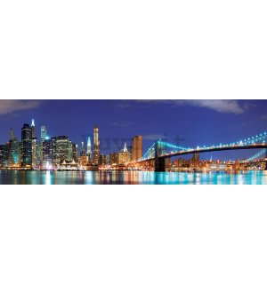 Quadro su tela: Una vista colorata di New York - 140x45 cm