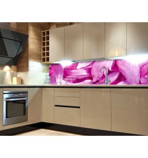 Carta da parati lavabile autoadesiva per cucina - Foglie di violetta, 180x60 cm
