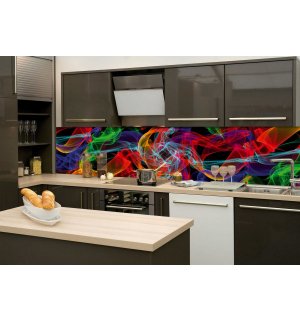 Fotomurale lavabile autoadesiva per cucina - Astrazione del colore, 260x60 cm