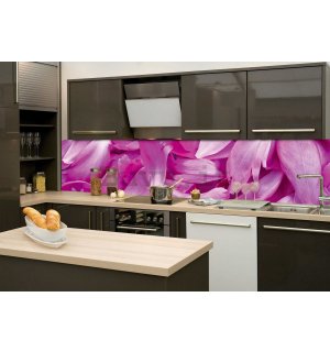 Carta da parati lavabile autoadesiva per cucina - Foglie di violetta, 260x60 cm