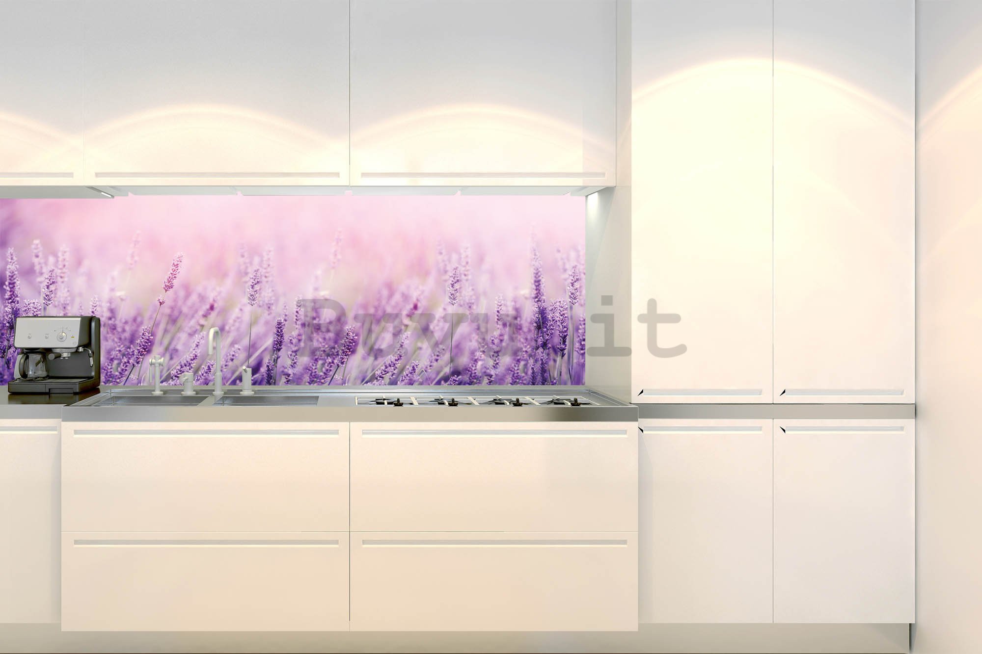 Carta da parati lavabile autoadesiva per cucina - Lavanda, 180x60 cm