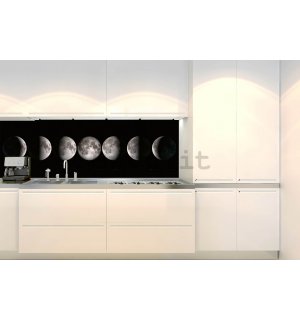 Carta da parati lavabile autoadesiva per cucina - Fasi della Luna, 180x60 cm