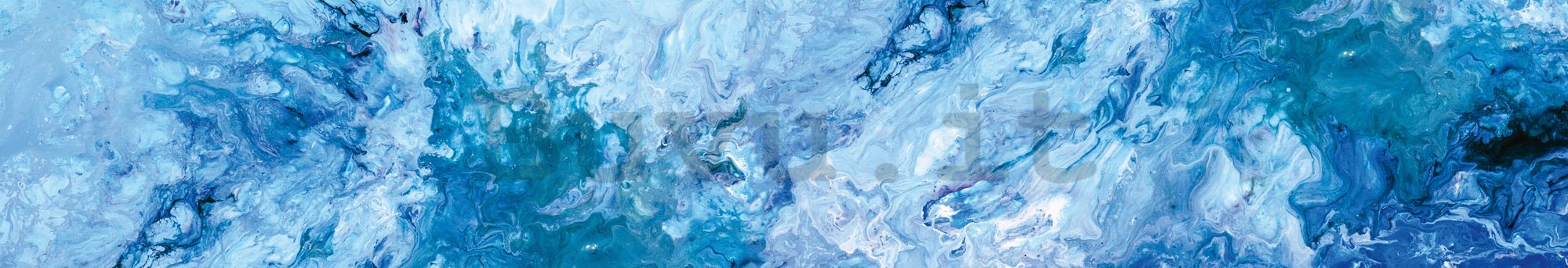 Carta da parati lavabile autoadesiva per cucina - Marmo blu, 350x60 cm