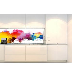Carta da parati lavabile autoadesiva per cucina - Esplosione di colori, 180x60 cm