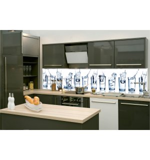 Carta da parati lavabile autoadesiva per cucina - Bicchiere d'acqua, 260x60 cm