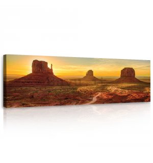 Quadro su tela: La Monument Valley - 145x45 cm