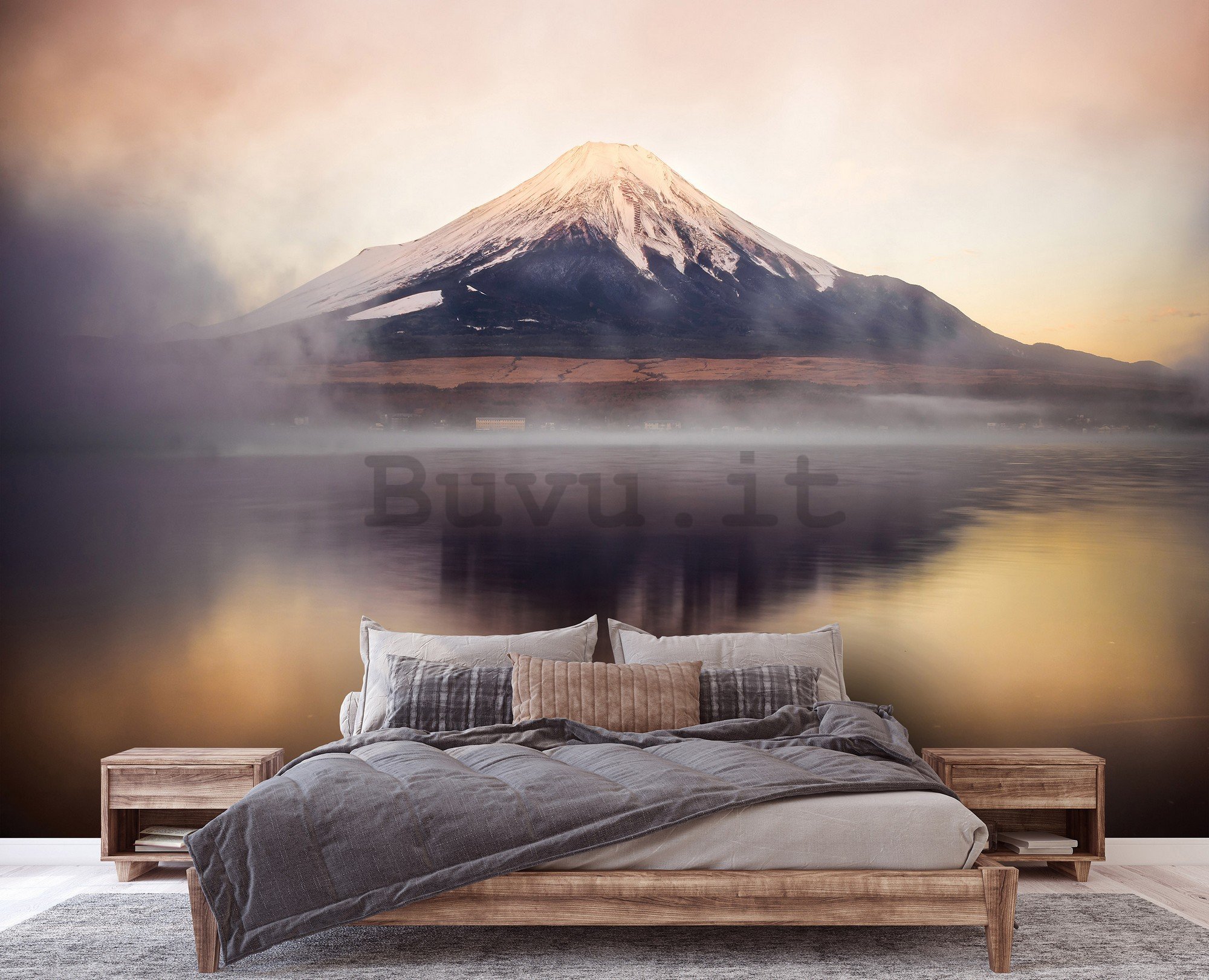 Fotomurale in TNT: Lago e Monte Fuji - 416x254 cm
