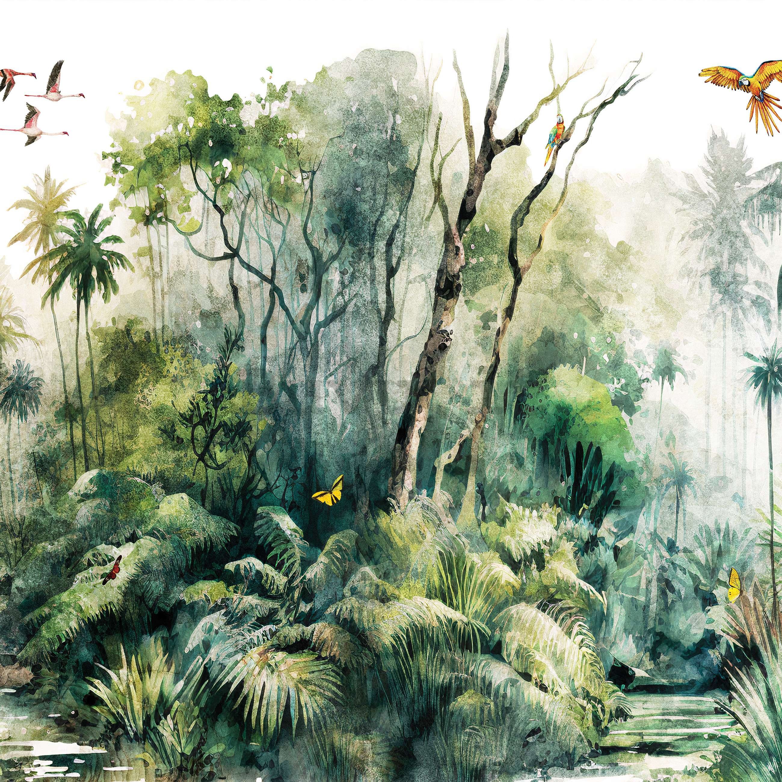 Fotomurale in TNT: Nella foresta pluviale (dipinti) - 254x184 cm