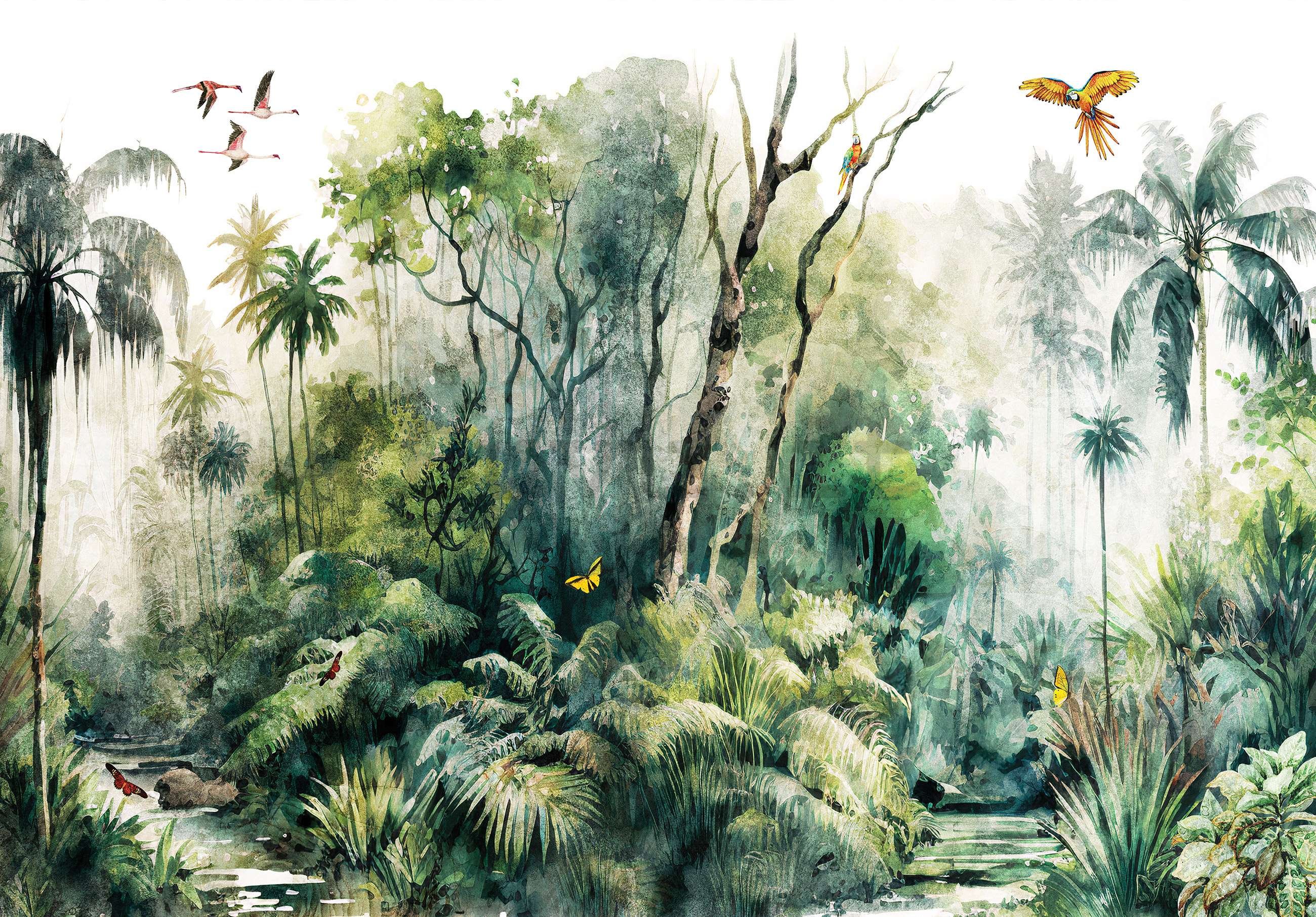 Fotomurale in TNT: Nella foresta pluviale (dipinti) - 368x254 cm