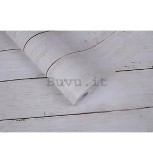 Carta da parati autoadesiva per mobili decoro legno bianco (1) 45cm x 8m